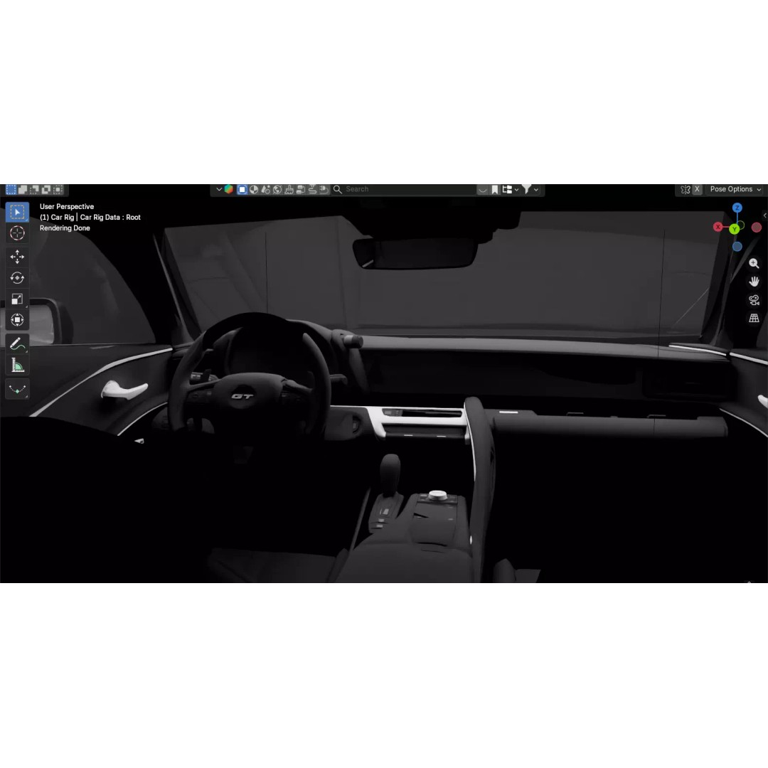 Toyota GR GT 2026 3D Model – Rigged Racing Car, Blender, Game-Ready - View 8