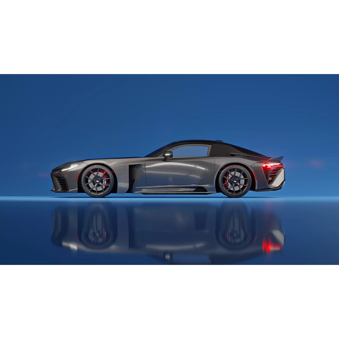 Toyota GR GT 2026 3D Model – Rigged Racing Car, Blender, Game-Ready - View 9