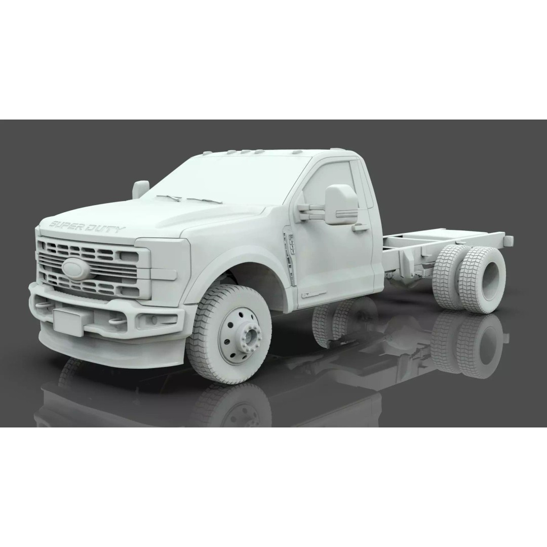 2024 F-600 Truck Chassis 3D Model – High Poly Game Asset, Blender - View 11