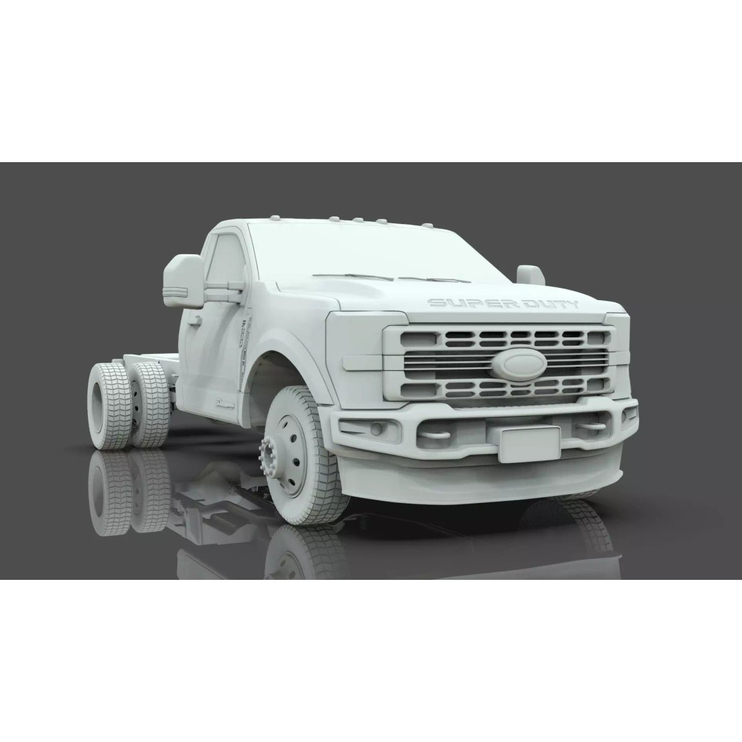 2024 F-600 Truck Chassis 3D Model – High Poly Game Asset, Blender - View 12