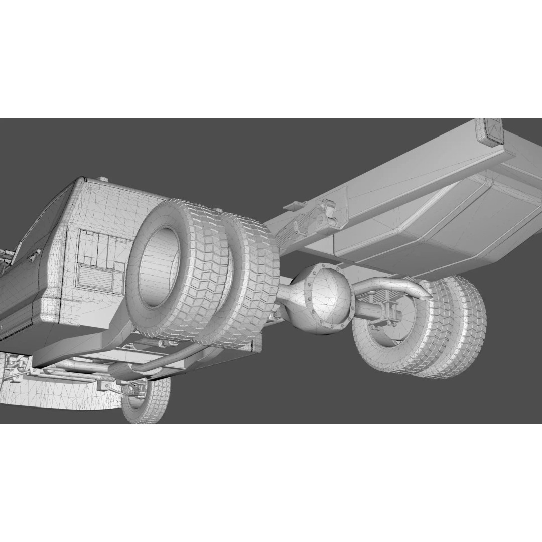 2024 F-600 Truck Chassis 3D Model – High Poly Game Asset, Blender - View 17