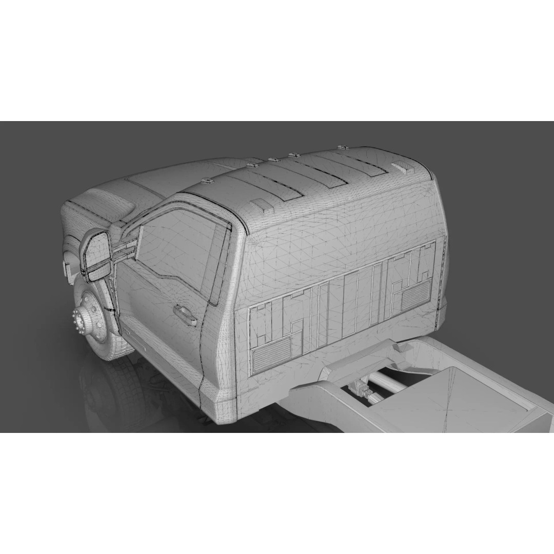 2024 F-600 Truck Chassis 3D Model – High Poly Game Asset, Blender - View 18