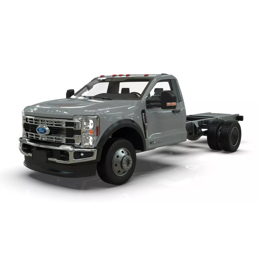 2024 F-600 Truck Chassis 3D Model – High Poly Game Asset, Blender - View 2