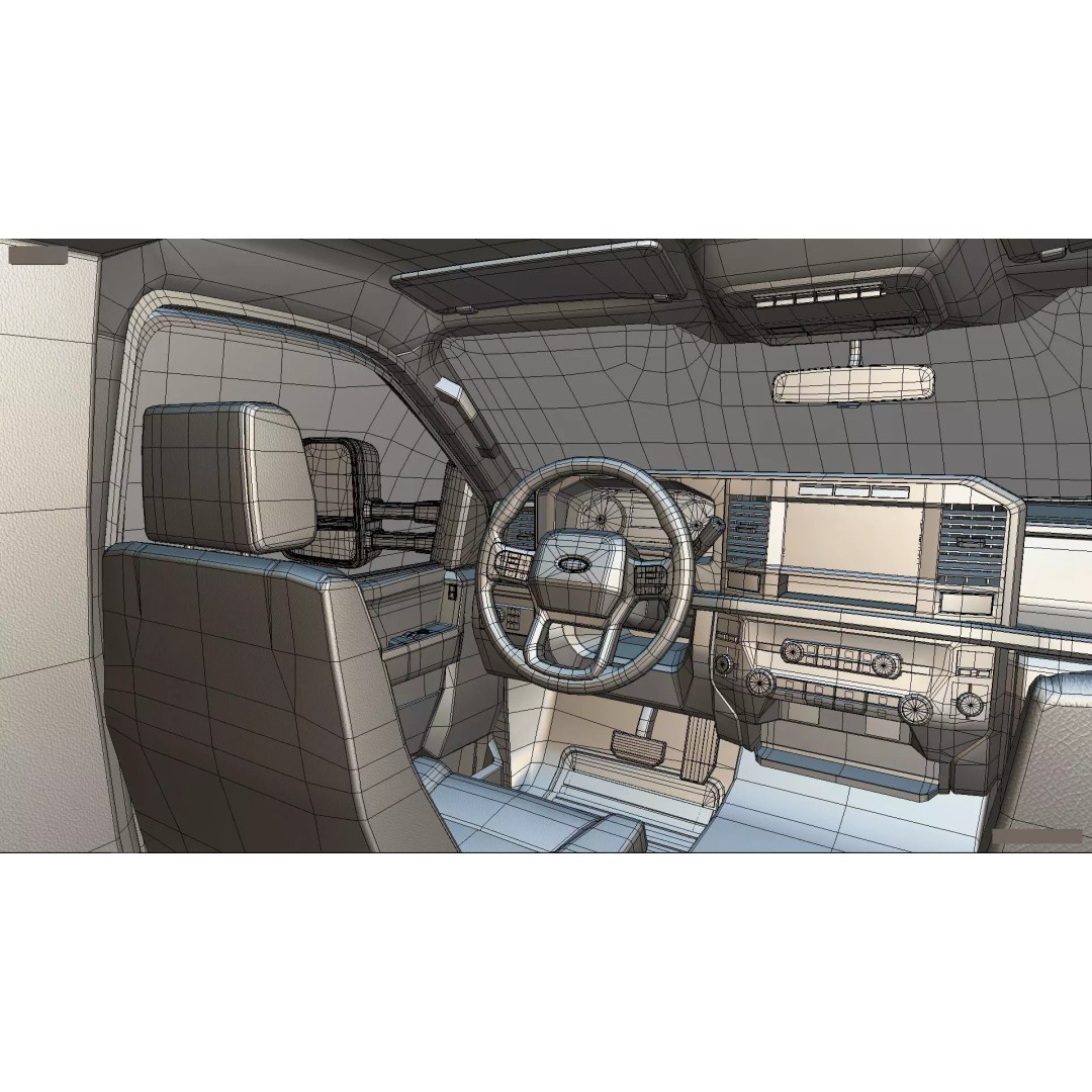 2024 F-600 Truck Chassis 3D Model – High Poly Game Asset, Blender - View 24