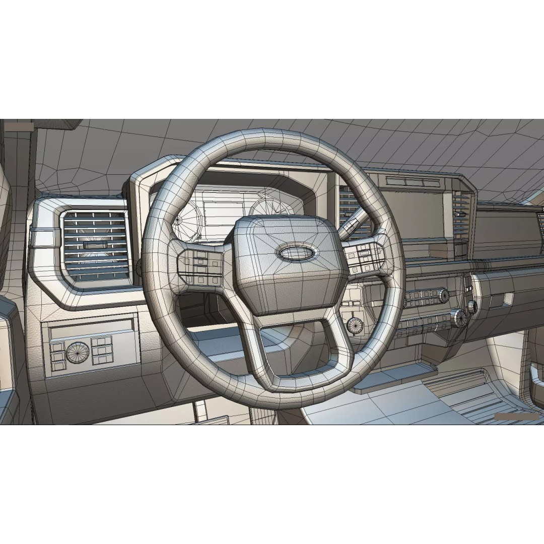 2024 F-600 Truck Chassis 3D Model – High Poly Game Asset, Blender - View 26