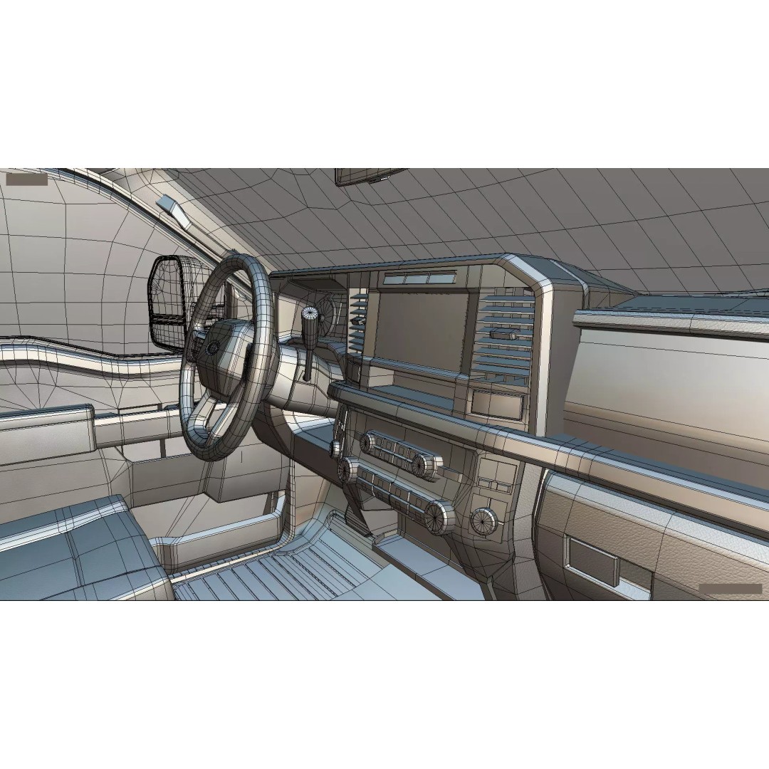 2024 F-600 Truck Chassis 3D Model – High Poly Game Asset, Blender - View 27