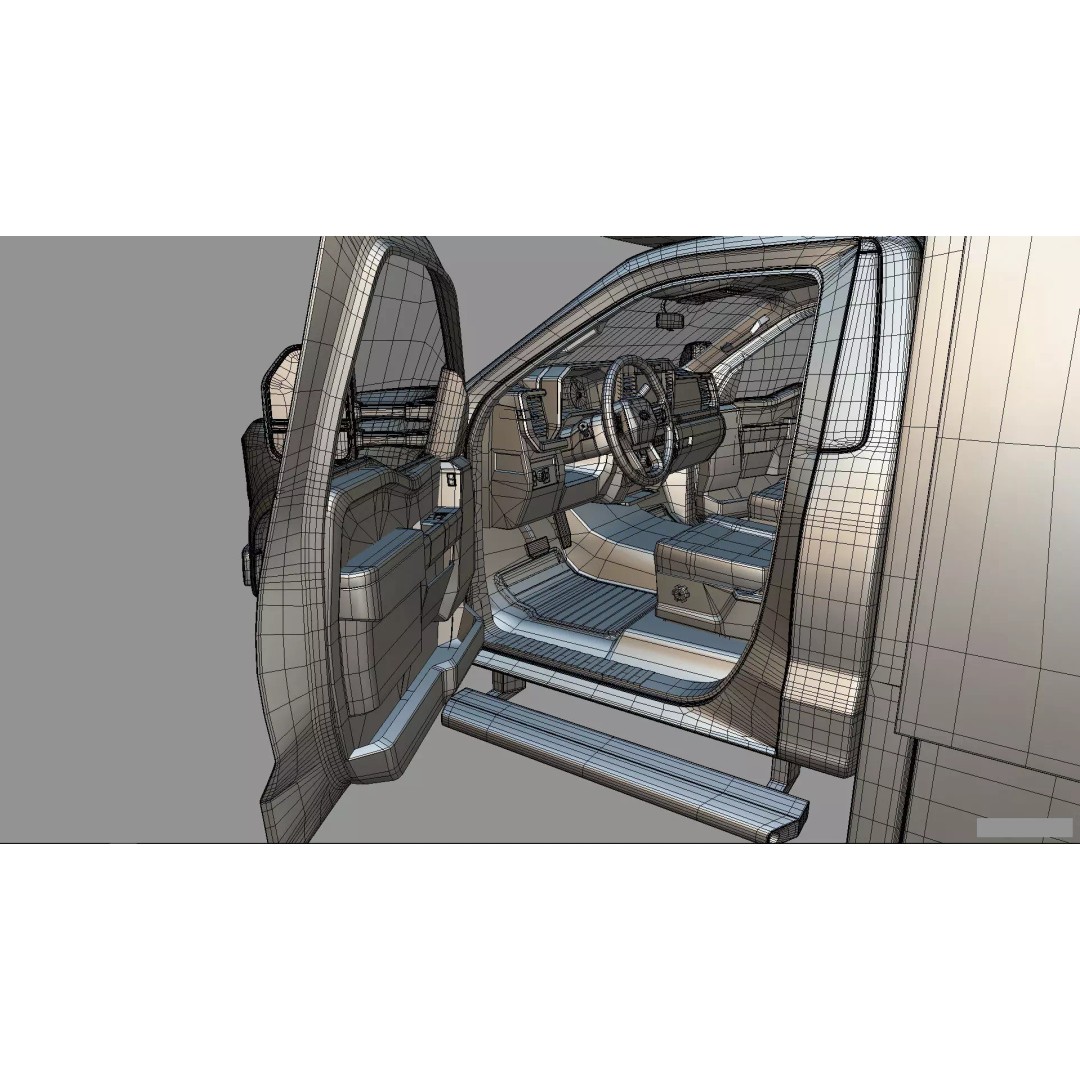 2024 F-600 Truck Chassis 3D Model – High Poly Game Asset, Blender - View 30