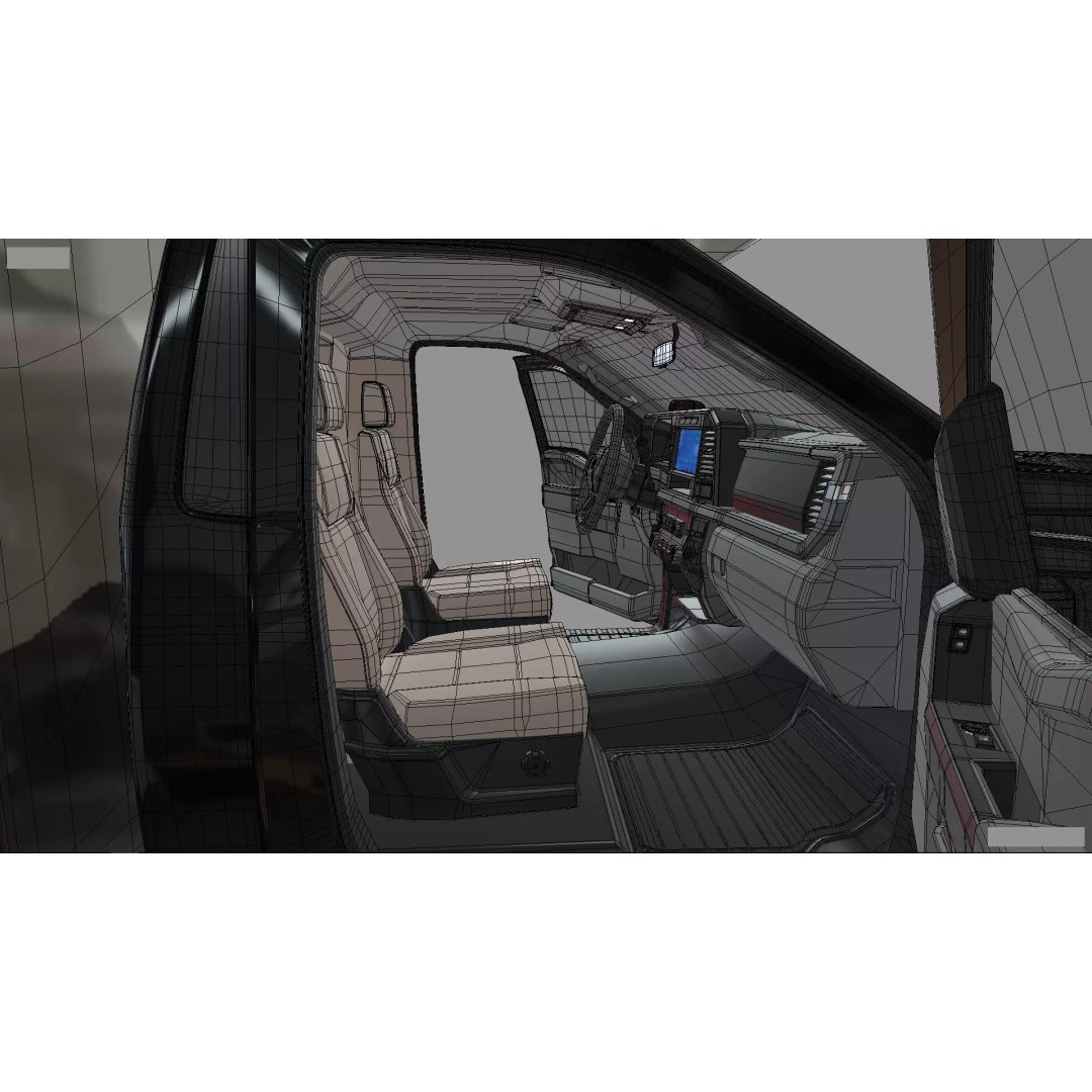 2024 F-600 Truck Chassis 3D Model – High Poly Game Asset, Blender - View 31