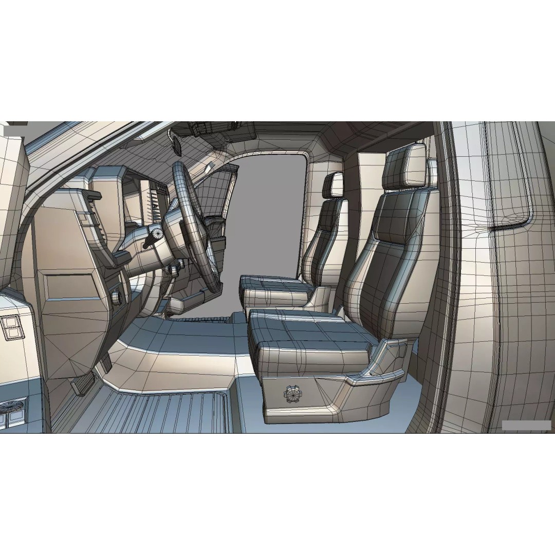 2024 F-600 Truck Chassis 3D Model – High Poly Game Asset, Blender - View 33