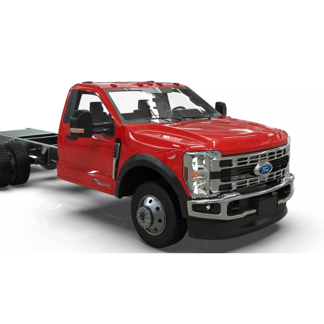 2024 F-600 Truck Chassis 3D Model – High Poly Game Asset, Blender - View 8