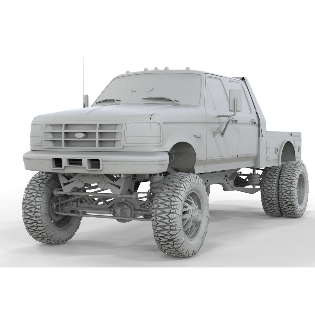 F250 1998 Lifted Truck 3D Model – PBR Textures, Game Ready, FBX - View 18