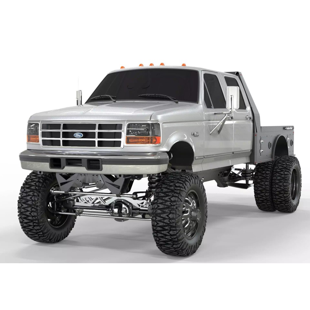 F250 1998 Lifted Truck 3D Model – PBR Textures, Game Ready, FBX - View 2