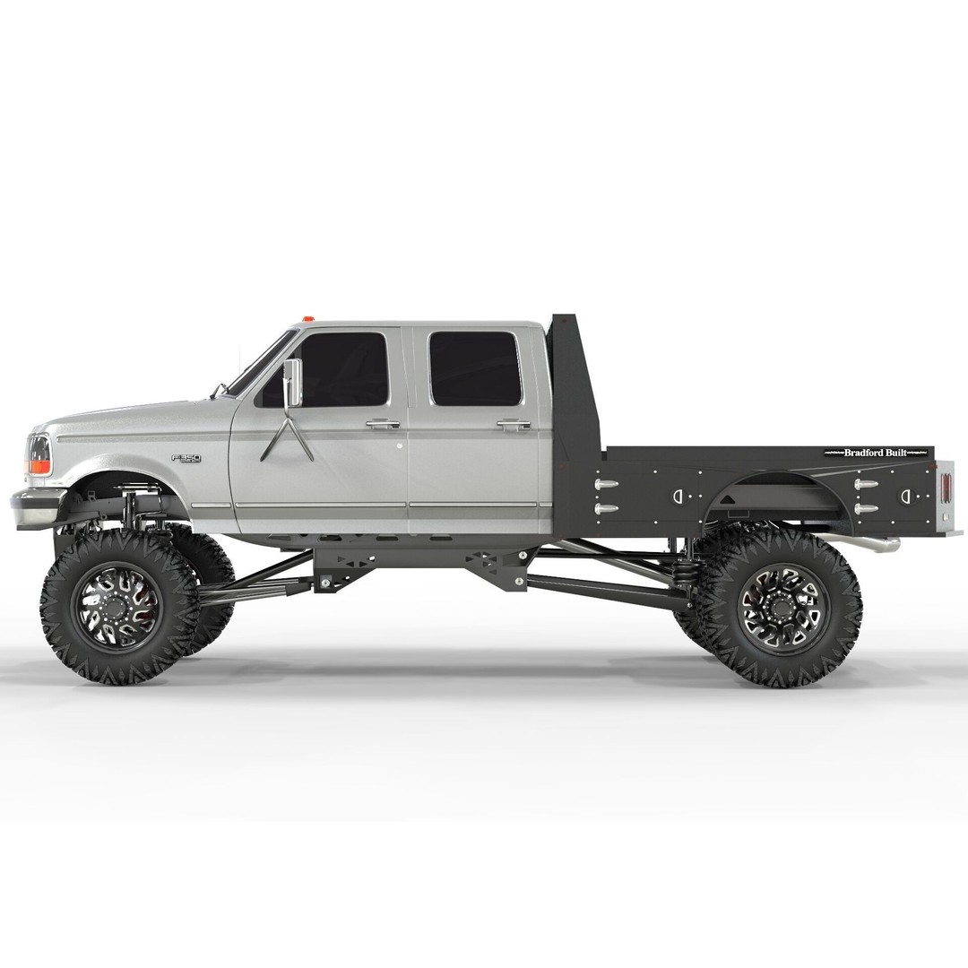F250 1998 Lifted Truck 3D Model – PBR Textures, Game Ready, FBX - View 3