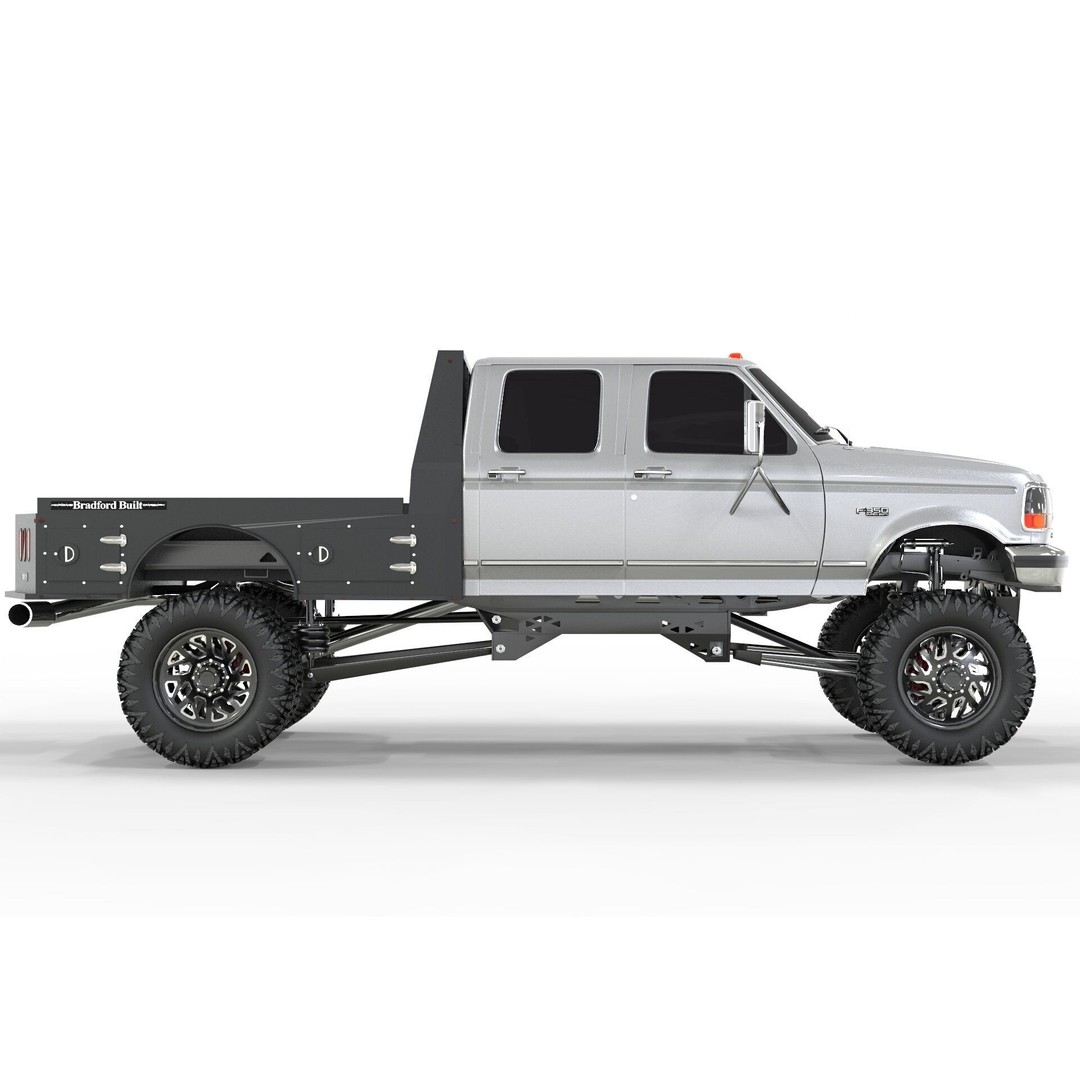 F250 1998 Lifted Truck 3D Model – PBR Textures, Game Ready, FBX - View 4