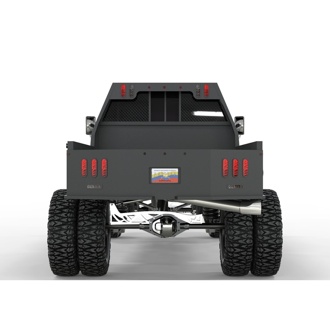 F250 1998 Lifted Truck 3D Model – PBR Textures, Game Ready, FBX - View 6