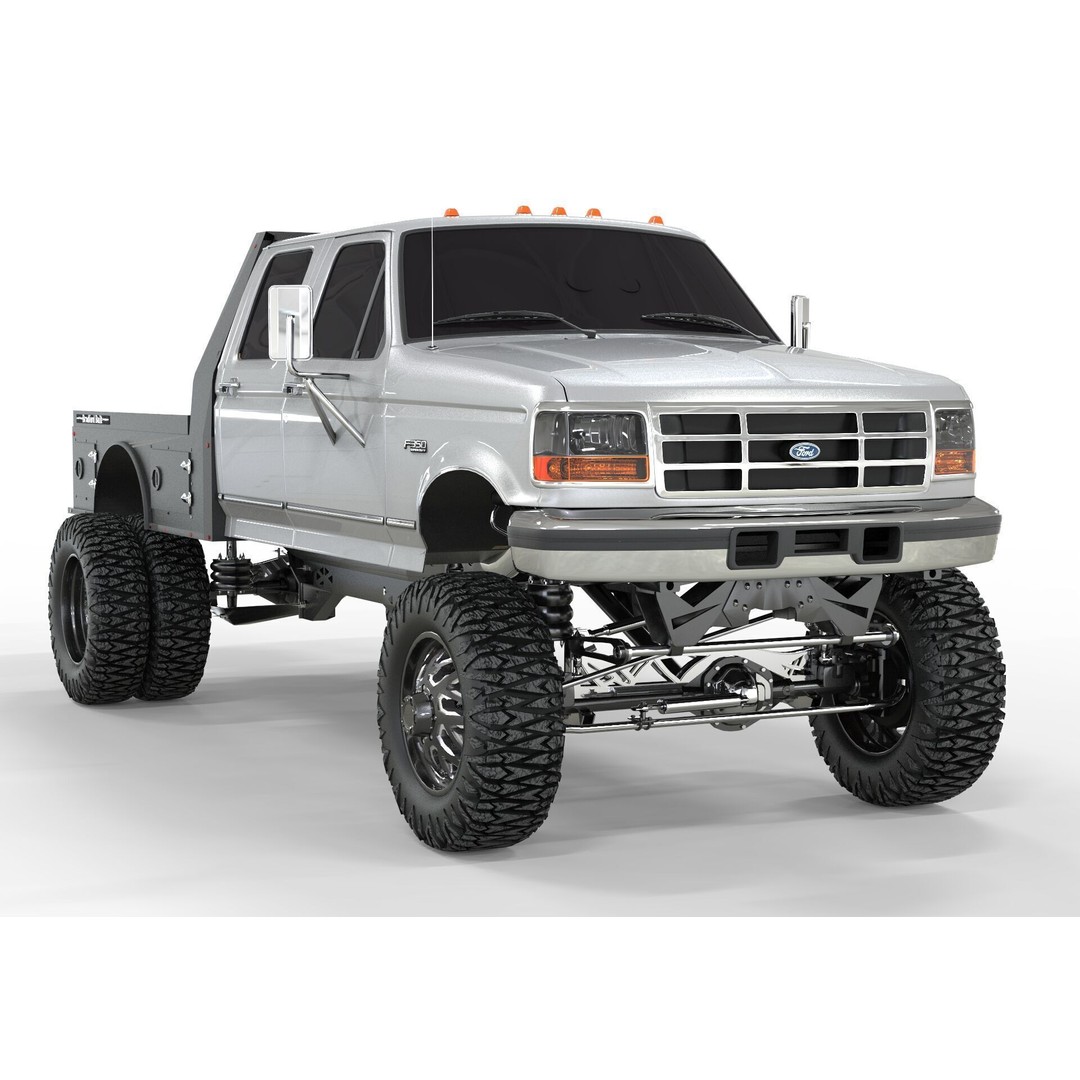 F250 1998 Lifted Truck 3D Model – PBR Textures, Game Ready, FBX - View 8