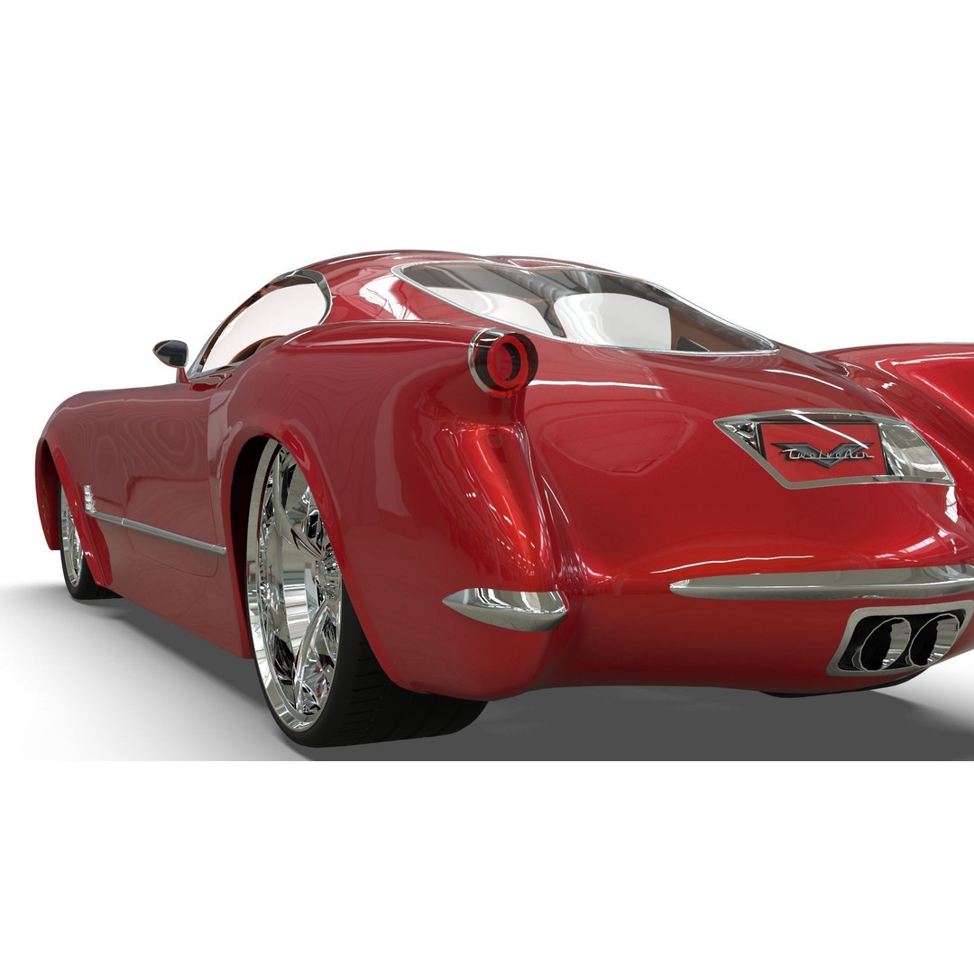 1953 Chevrolet Corvette 3D Model – High Poly Game Asset, PBR, Blender - View 10