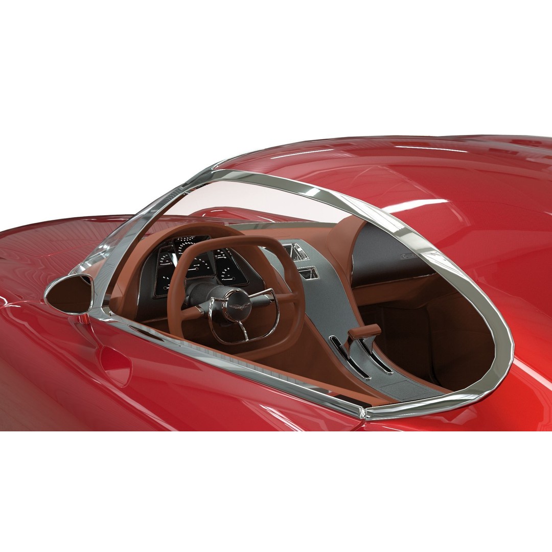 1953 Chevrolet Corvette 3D Model – High Poly Game Asset, PBR, Blender - View 11