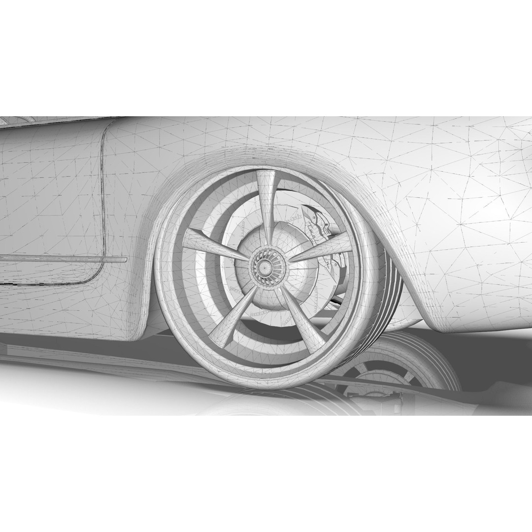 1953 Chevrolet Corvette 3D Model – High Poly Game Asset, PBR, Blender - View 14