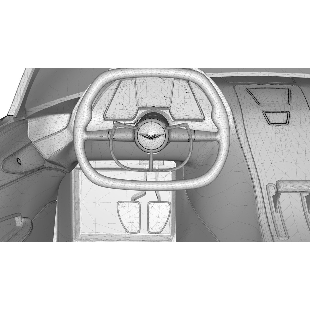 1953 Chevrolet Corvette 3D Model – High Poly Game Asset, PBR, Blender - View 23