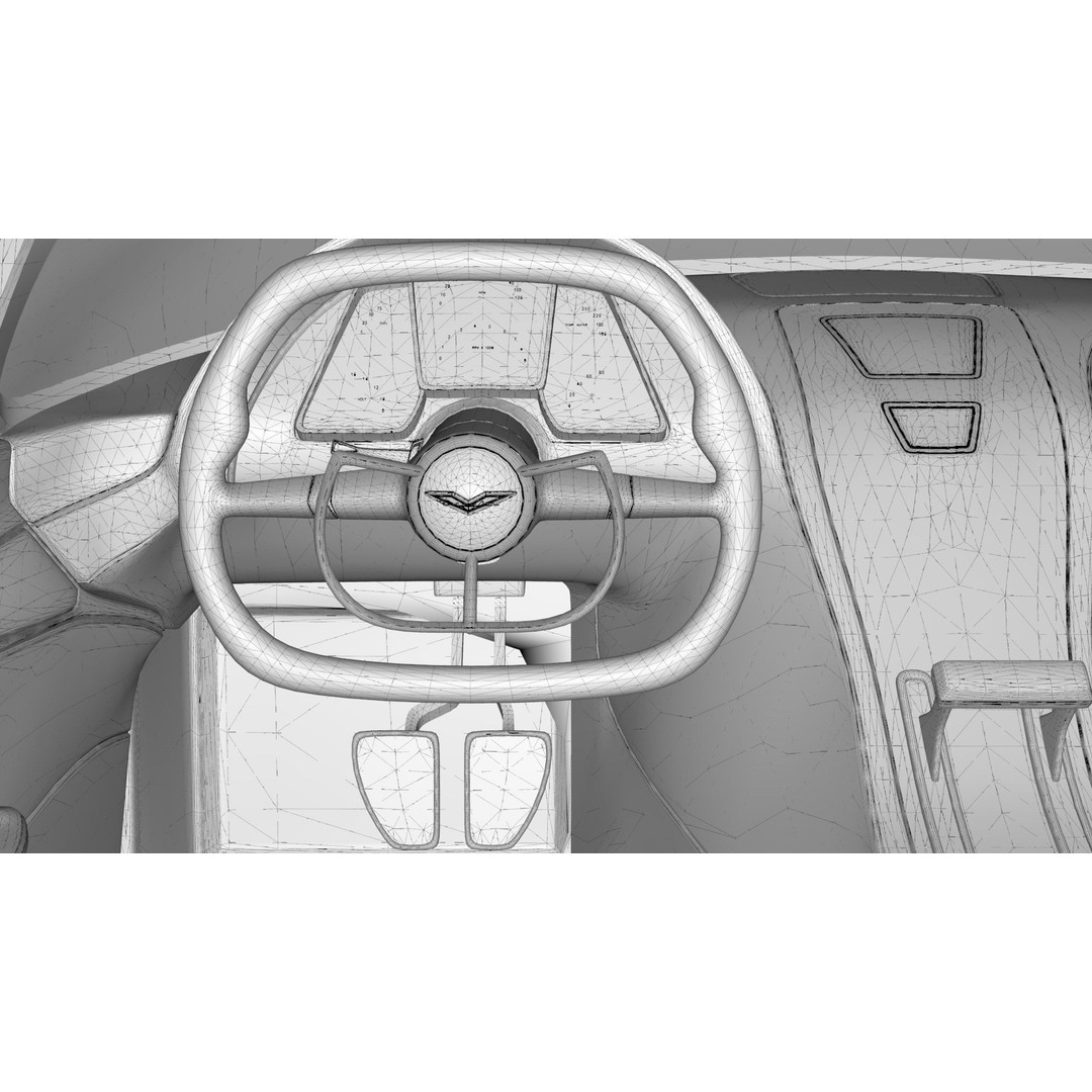 1953 Chevrolet Corvette 3D Model – High Poly Game Asset, PBR, Blender - View 26