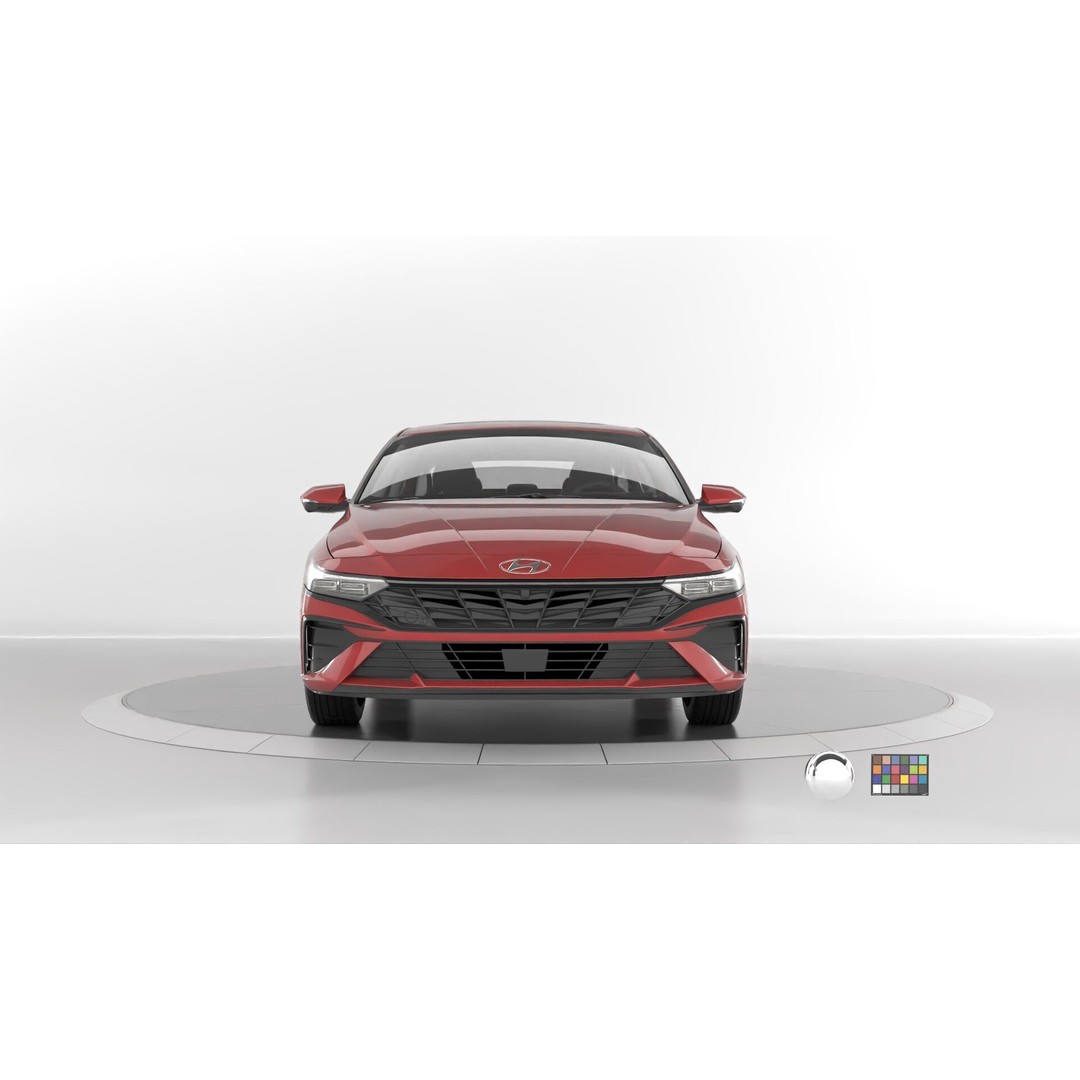 Hyundai Elantra 2024 3D Model – Detailed Game-Ready Asset, Vray & Redshift - View 10
