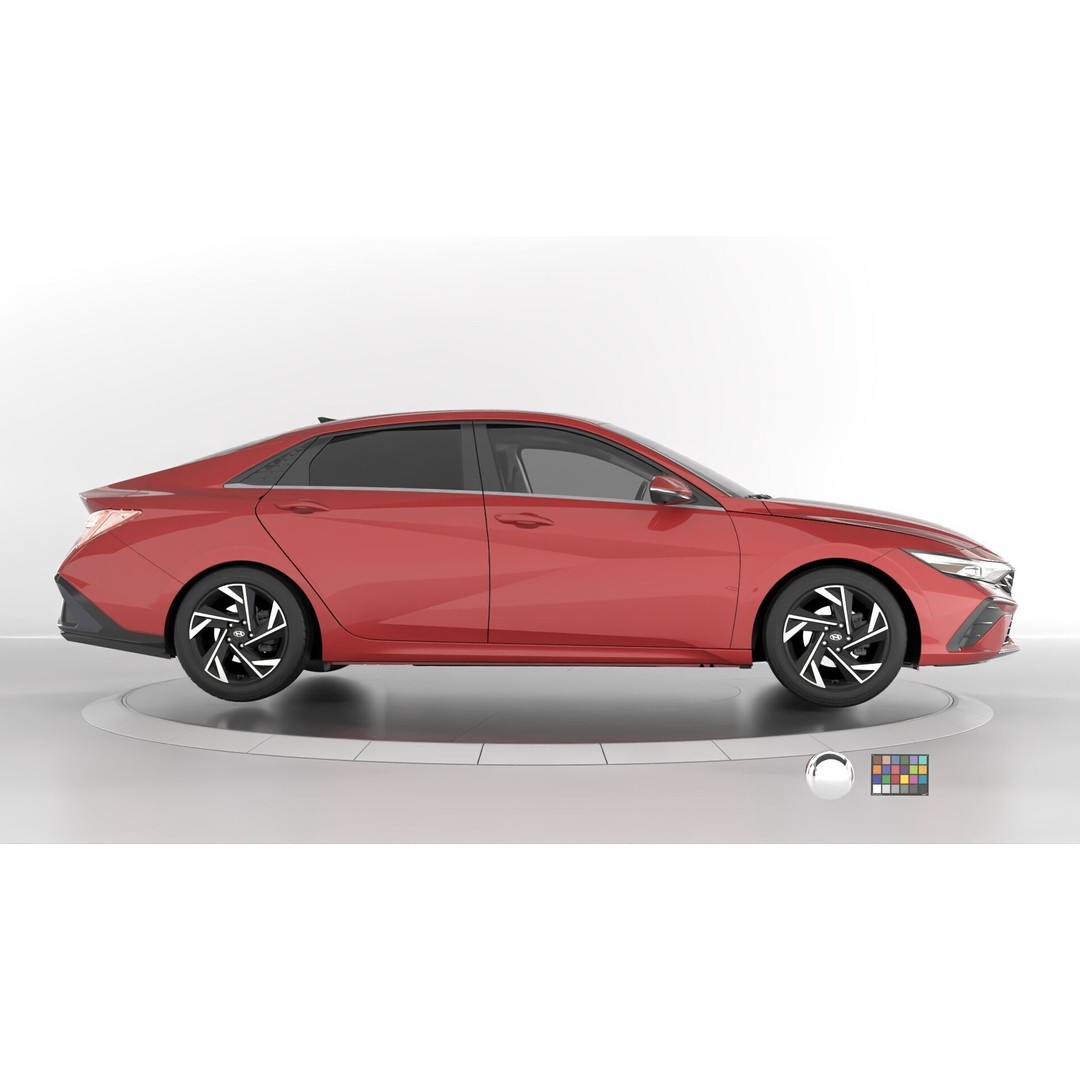 Hyundai Elantra 2024 3D Model – Detailed Game-Ready Asset, Vray & Redshift - View 11