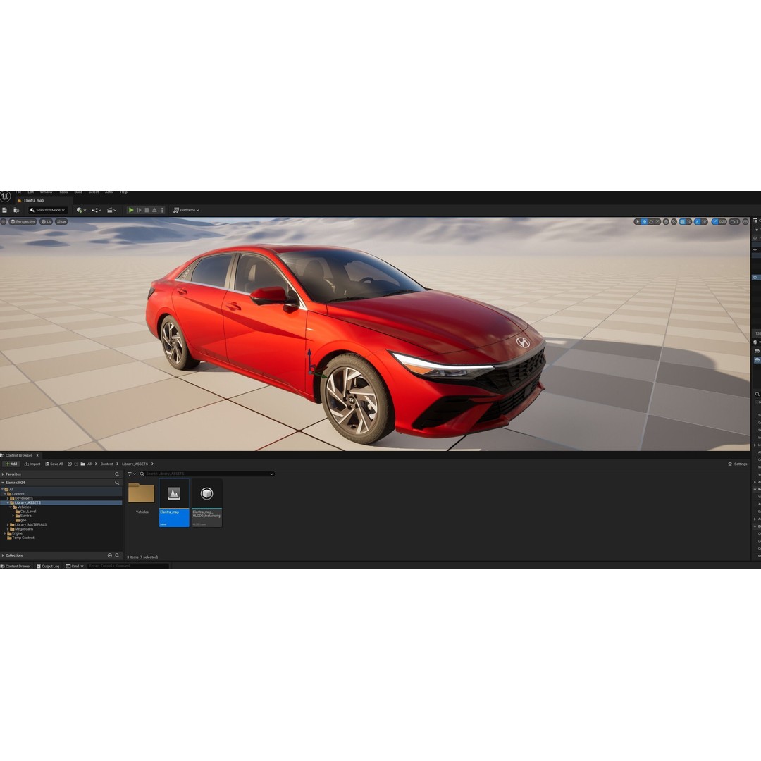 Hyundai Elantra 2024 3D Model – Detailed Game-Ready Asset, Vray & Redshift - View 20