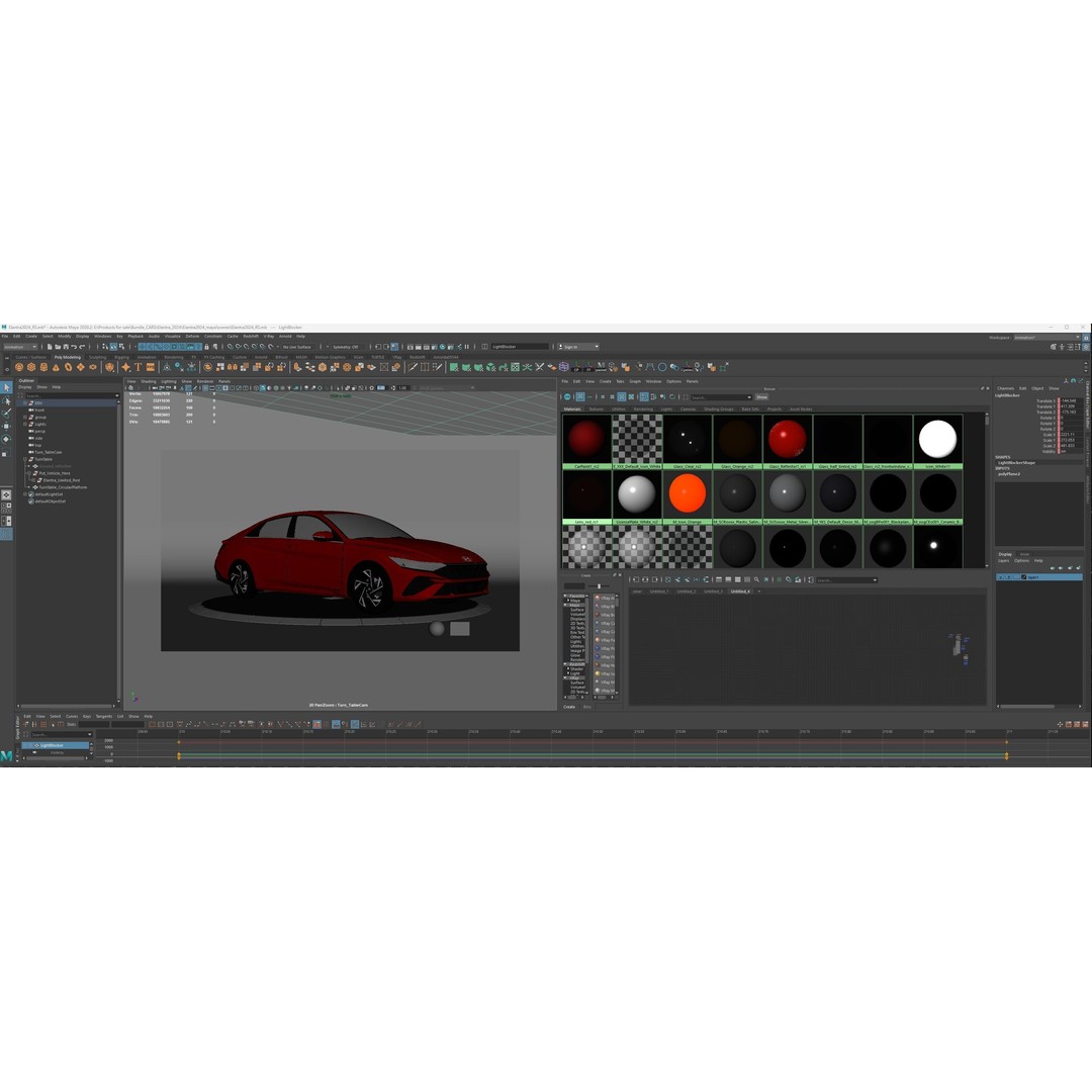 Hyundai Elantra 2024 3D Model – Detailed Game-Ready Asset, Vray & Redshift - View 22