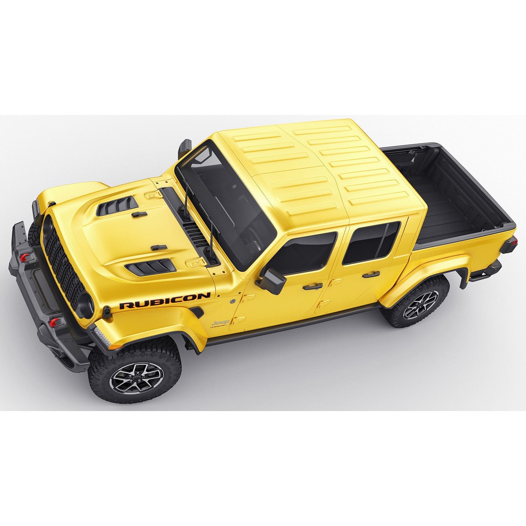 Jeep Gladiator 2024 3D Model – High Poly Game Asset, FBX, OBJ, Blender - View 11