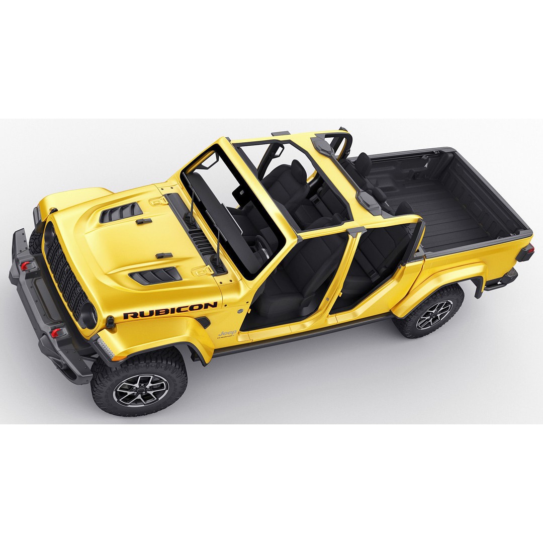 Jeep Gladiator 2024 3D Model – High Poly Game Asset, FBX, OBJ, Blender - View 12