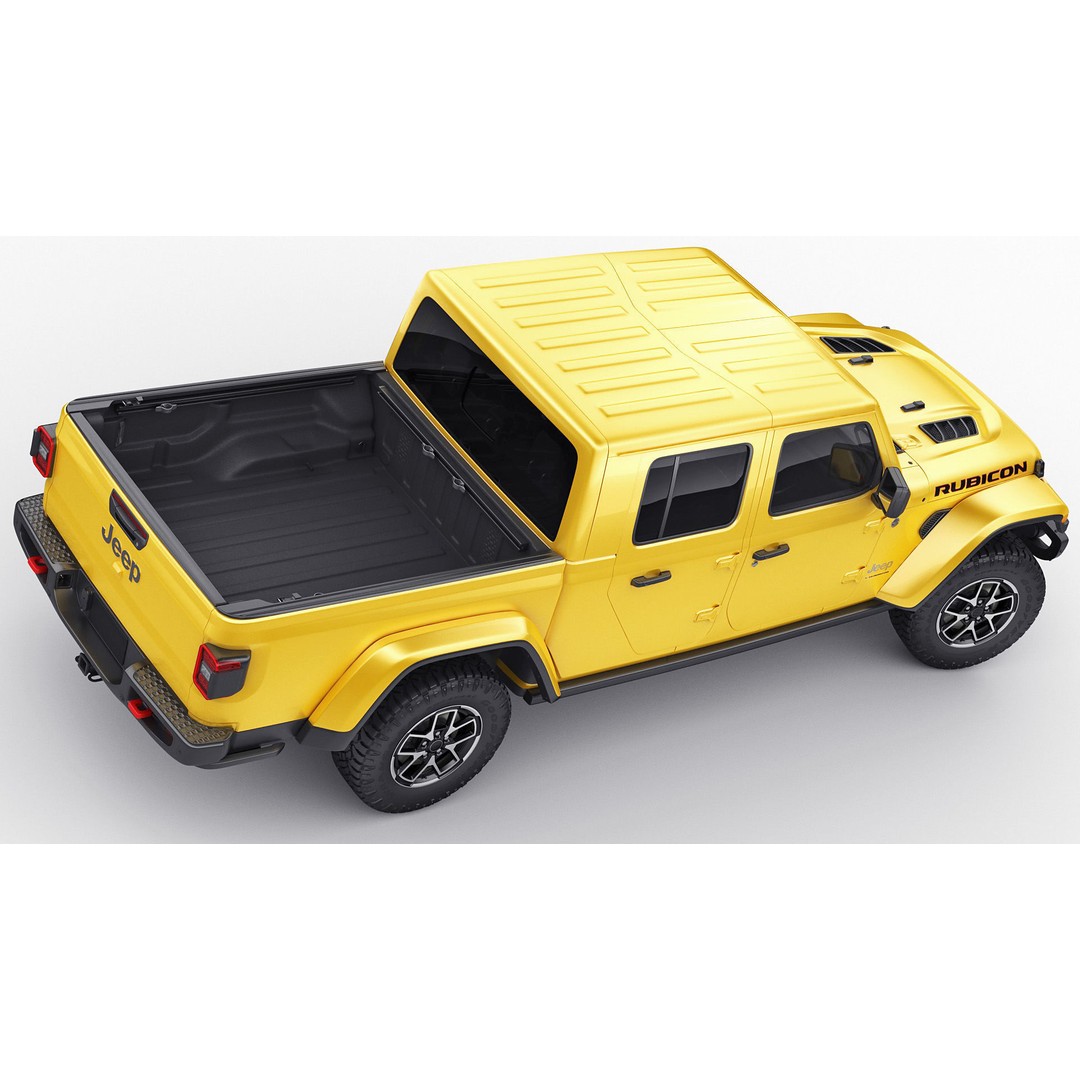 Jeep Gladiator 2024 3D Model – High Poly Game Asset, FBX, OBJ, Blender - View 13