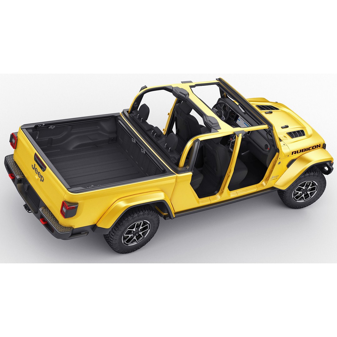Jeep Gladiator 2024 3D Model – High Poly Game Asset, FBX, OBJ, Blender - View 14