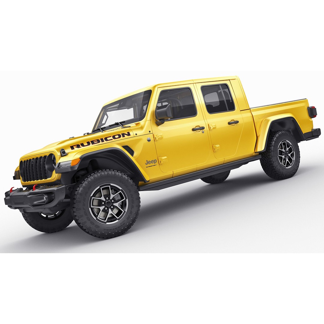 Jeep Gladiator 2024 3D Model – High Poly Game Asset, FBX, OBJ, Blender - View 15