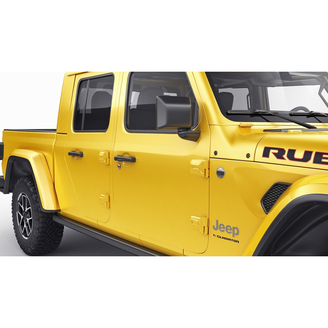 Jeep Gladiator 2024 3D Model – High Poly Game Asset, FBX, OBJ, Blender - View 18