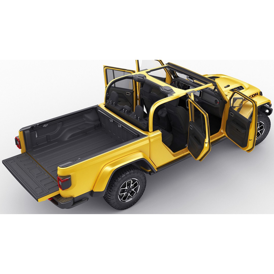 Jeep Gladiator 2024 3D Model – High Poly Game Asset, FBX, OBJ, Blender - View 22