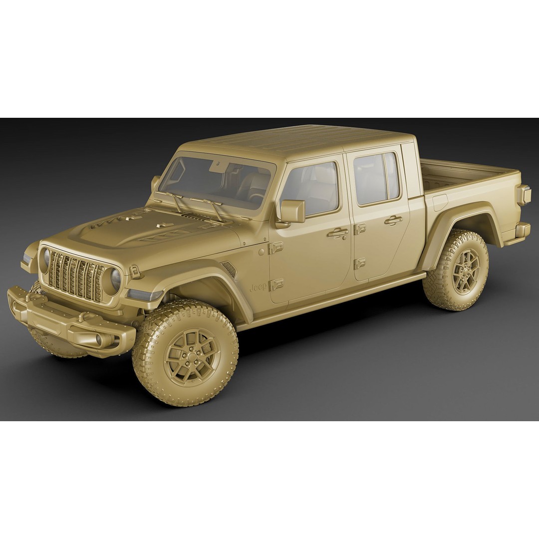 Jeep Gladiator 2024 3D Model – High Poly Game Asset, FBX, OBJ, Blender - View 27