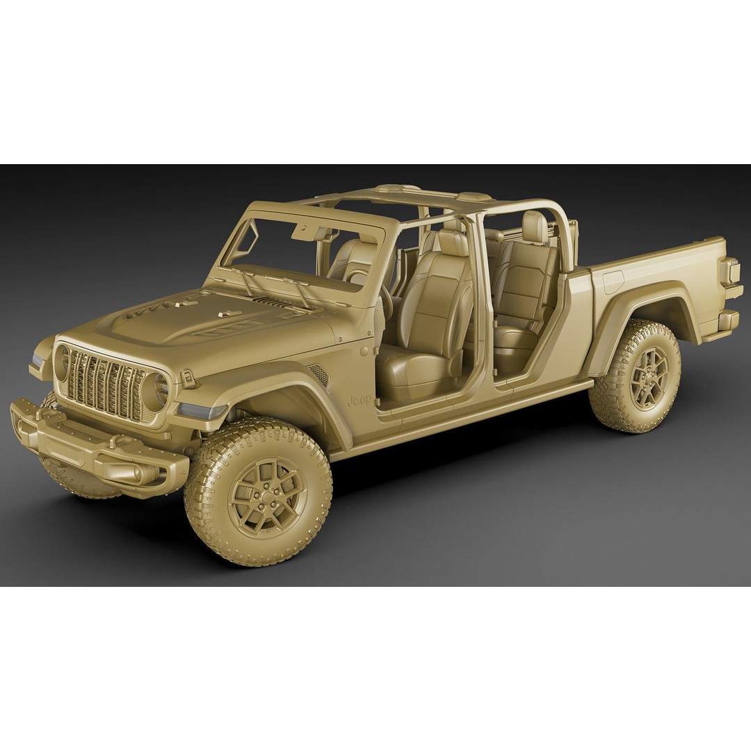 Jeep Gladiator 2024 3D Model – High Poly Game Asset, FBX, OBJ, Blender - View 28