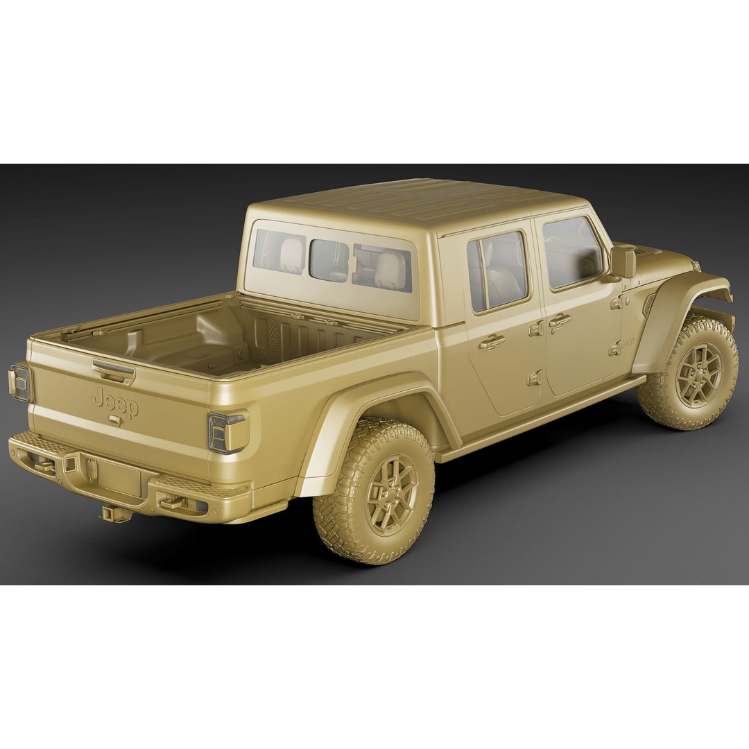 Jeep Gladiator 2024 3D Model – High Poly Game Asset, FBX, OBJ, Blender - View 29
