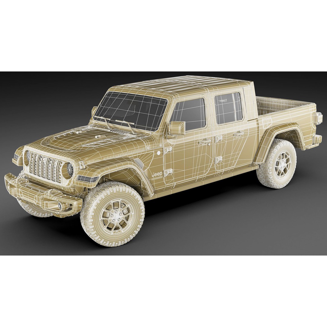 Jeep Gladiator 2024 3D Model – High Poly Game Asset, FBX, OBJ, Blender - View 35