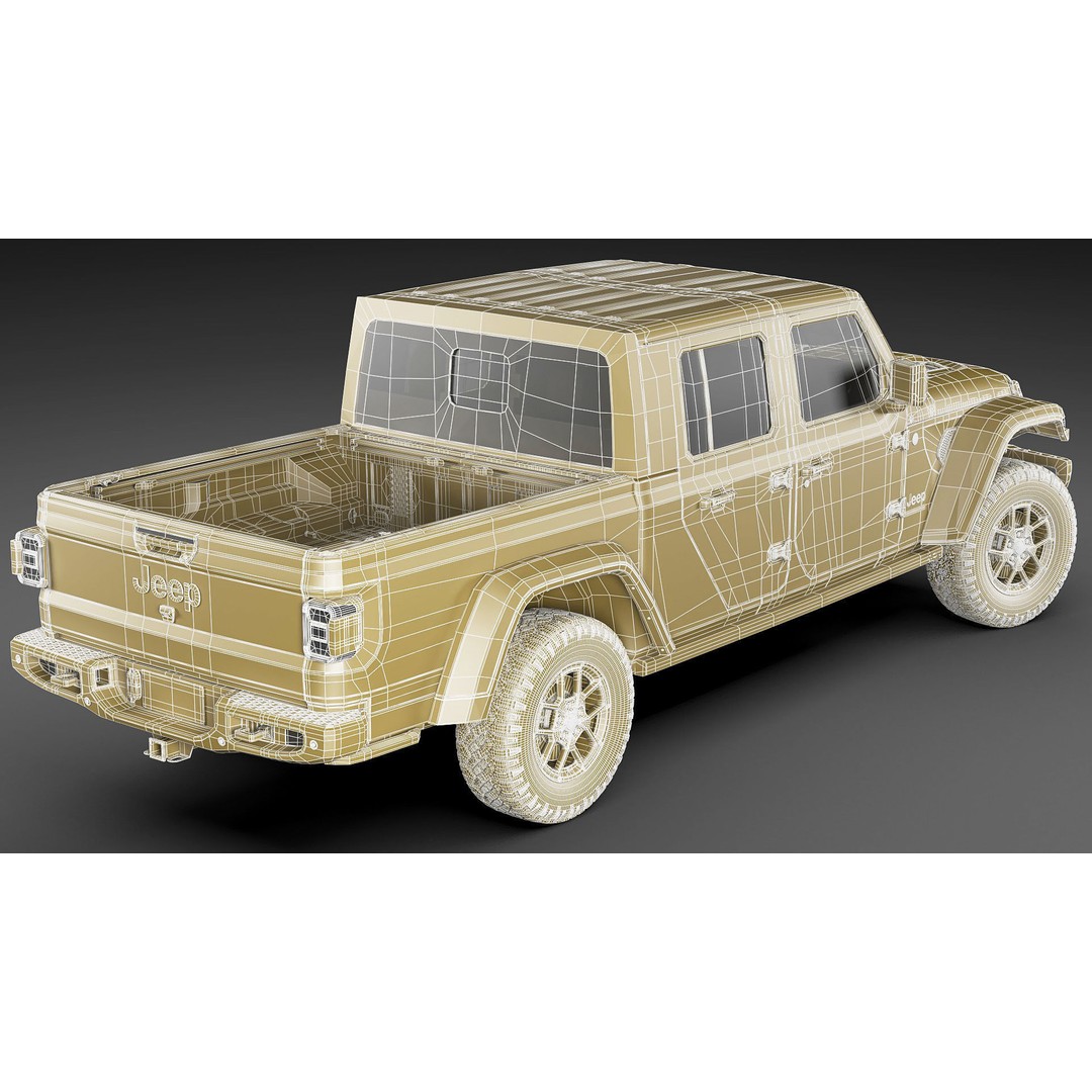 Jeep Gladiator 2024 3D Model – High Poly Game Asset, FBX, OBJ, Blender - View 36