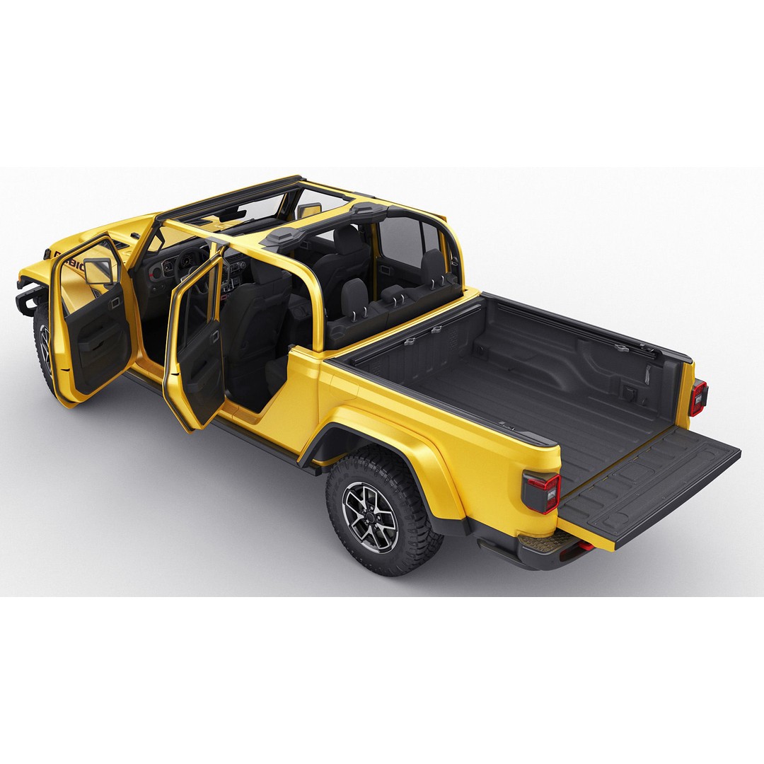 Jeep Gladiator 2024 3D Model – High Poly Game Asset, FBX, OBJ, Blender - View 4