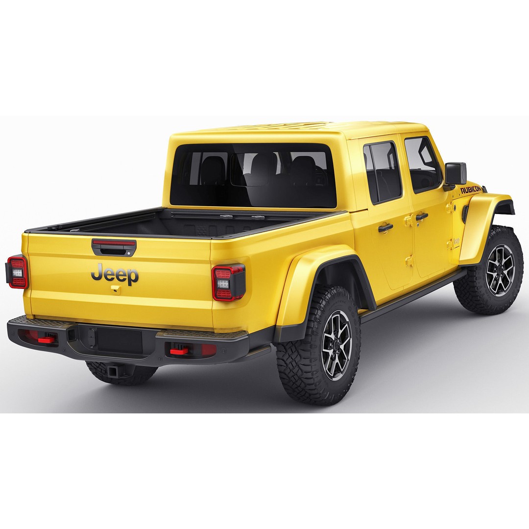 Jeep Gladiator 2024 3D Model – High Poly Game Asset, FBX, OBJ, Blender - View 5