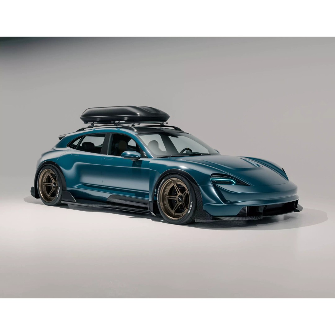 Porsche Taycan Turbo 3D Model – Modified Sport Car with Bodykit, Blender, FBX, OBJ - View 2