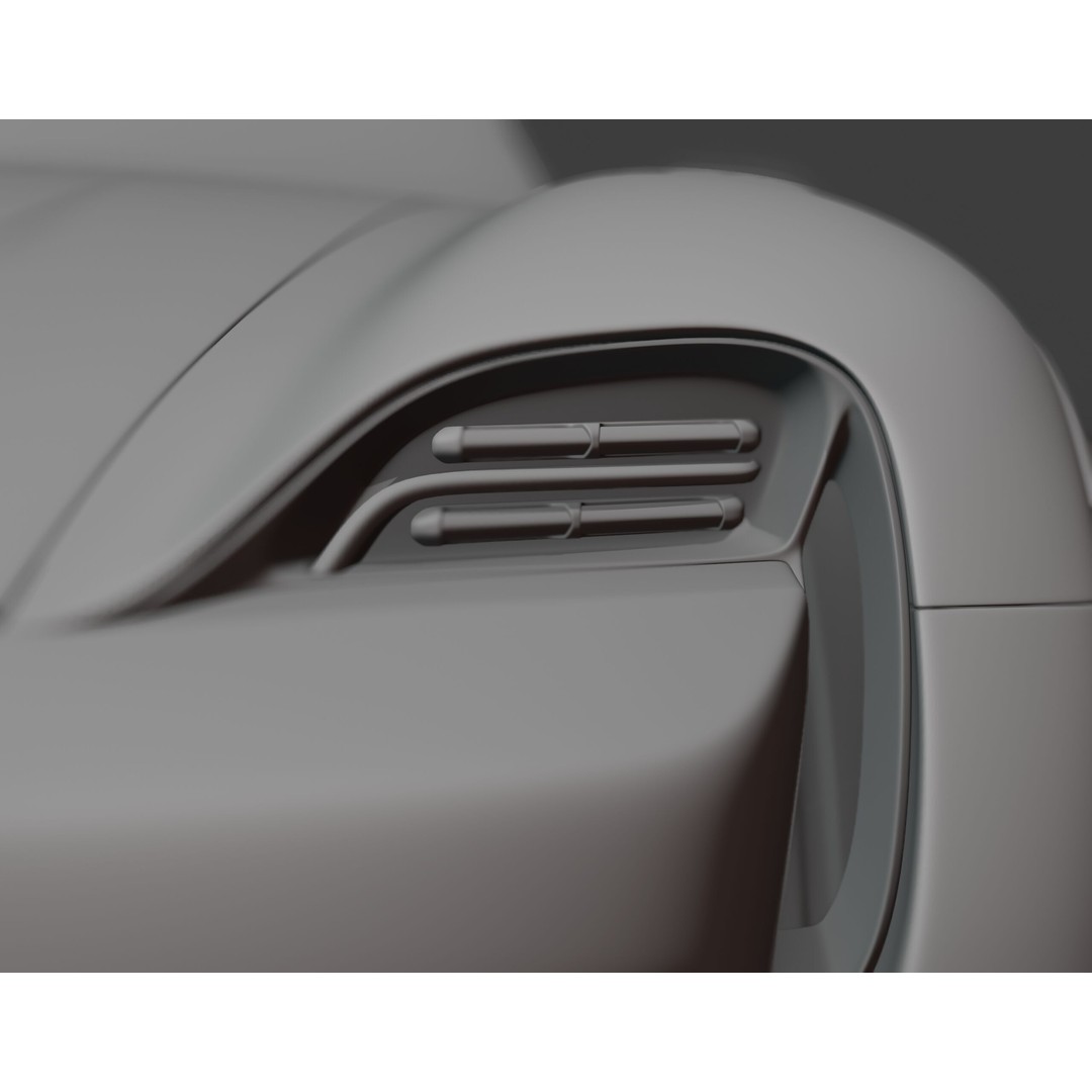 Porsche Taycan Turbo 3D Model – Modified Sport Car with Bodykit, Blender, FBX, OBJ - View 20