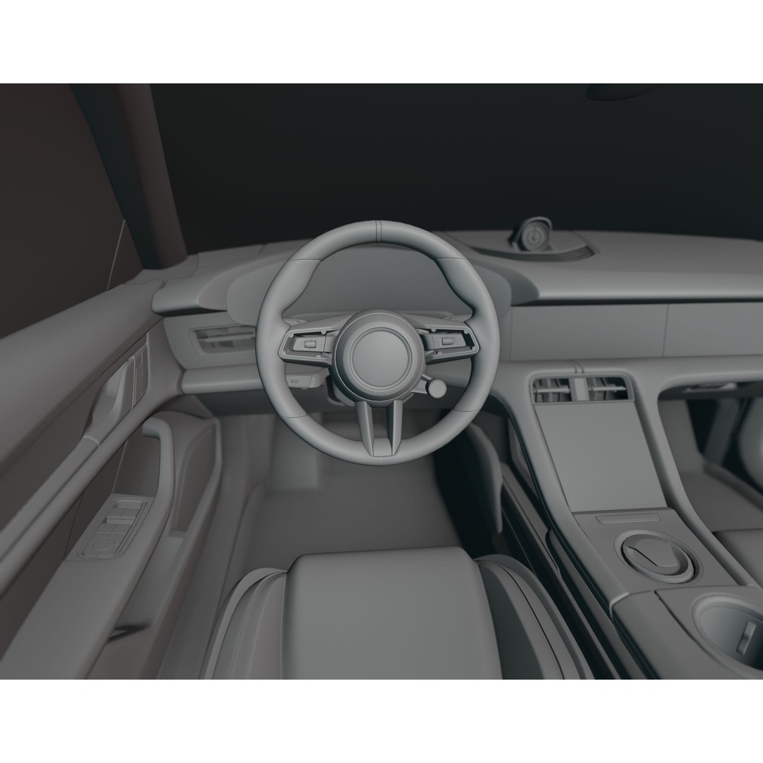 Porsche Taycan Turbo 3D Model – Modified Sport Car with Bodykit, Blender, FBX, OBJ - View 23