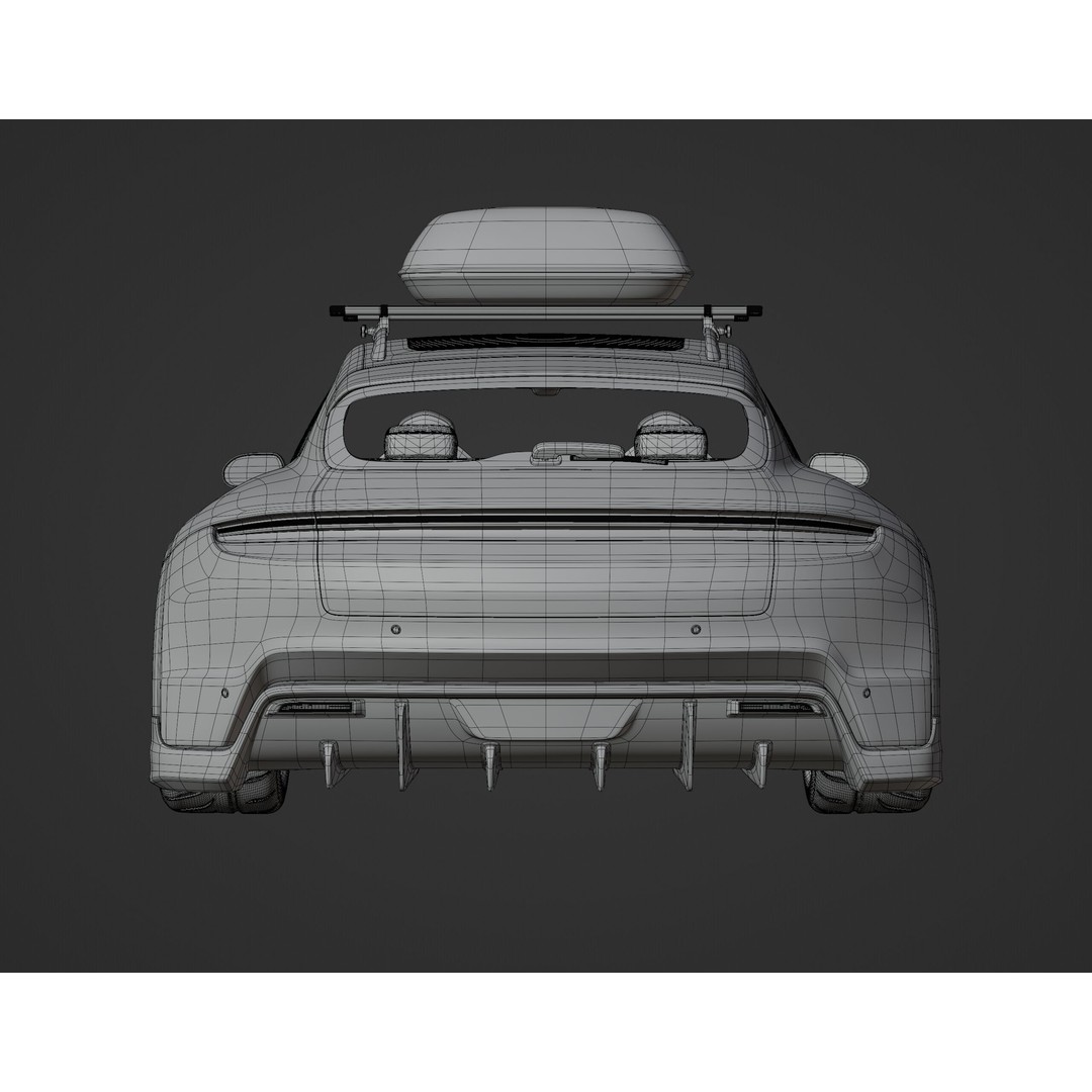 Porsche Taycan Turbo 3D Model – Modified Sport Car with Bodykit, Blender, FBX, OBJ - View 28