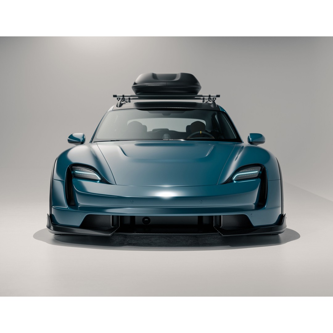 Porsche Taycan Turbo 3D Model – Modified Sport Car with Bodykit, Blender, FBX, OBJ - View 5