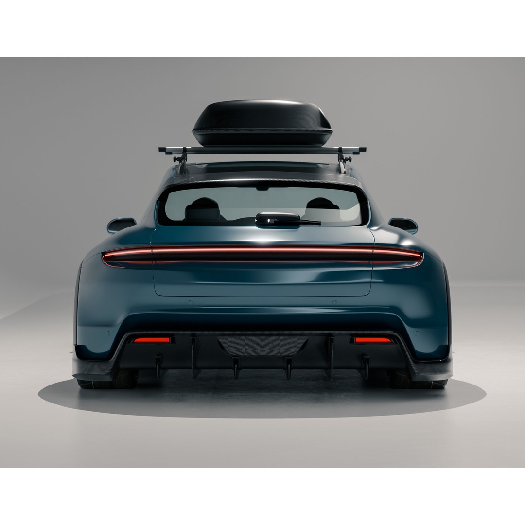 Porsche Taycan Turbo 3D Model – Modified Sport Car with Bodykit, Blender, FBX, OBJ - View 6