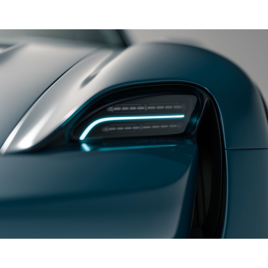 Porsche Taycan Turbo 3D Model – Modified Sport Car with Bodykit, Blender, FBX, OBJ - View 8